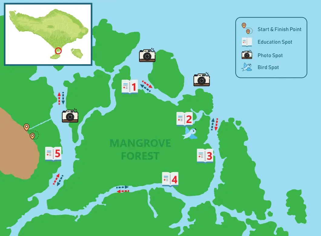 Glass Bottom Tour Route Map